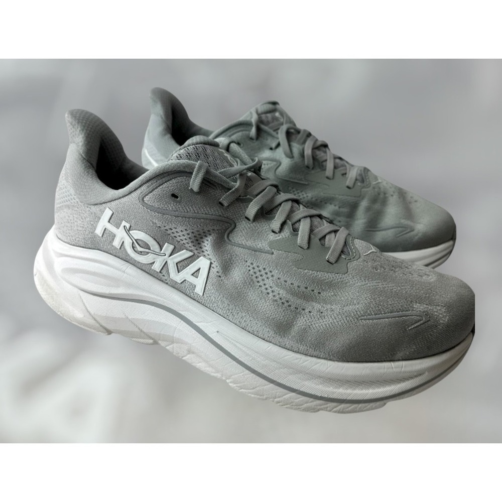 Hoka One One Clifton 10 Shoes Mens Size 11 2E Wide Stellar Grey *Heavy Wear - Picture 16 of 16